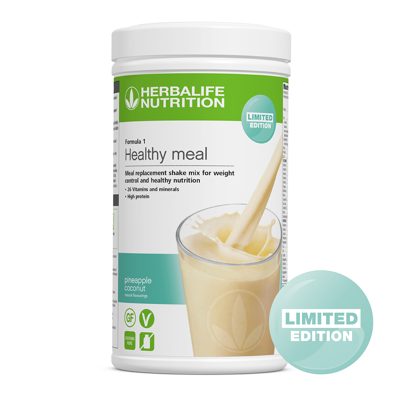 Bring some sunshine vibes to your morning shake with this limited edition F1 Pineapple Coconut Flavoured. It is a healthy meal replacement shake, high in protein and balanced with vitamins and minerals plus fats.